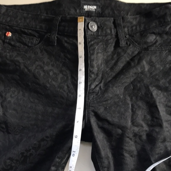 Hudson nico skinny subtle paisley print jeans black size 27 - Picture 8 of 11